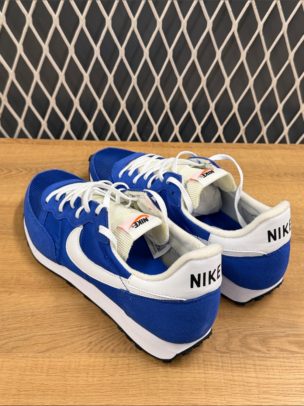 Nike Blue and White Retro Runner Sneakers - Picture 5 of 9